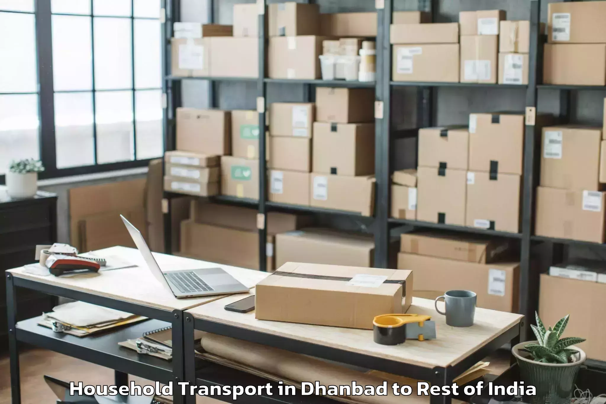 Easy Dhanbad to Soibugh Household Transport Booking